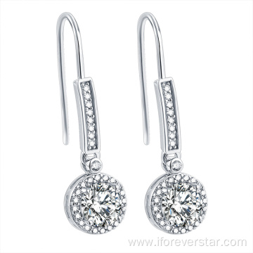 White Bling CZ Trending 925 Silver Earrings